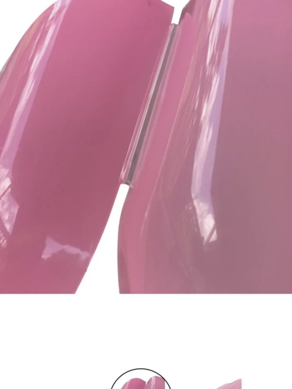**SUPER RARE/ HTF** GCDS Pink Acrylic Hard Case Bag w/ Gold Hardware **EUC** - Picture 8 of 11